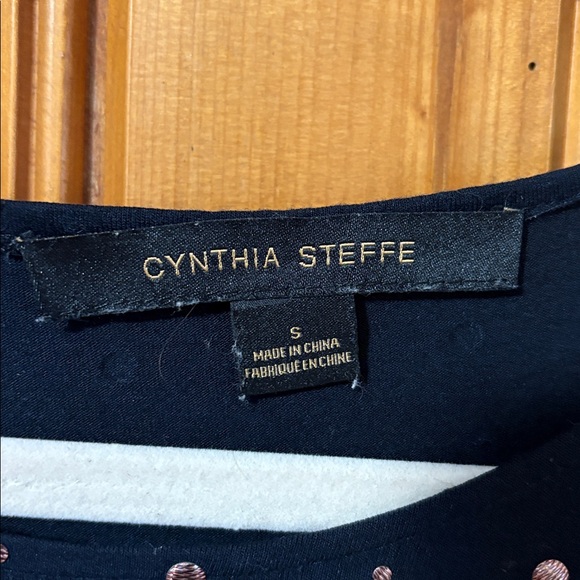 Cynthia Steffe Navy Blue Studded Long Sleeve Dress - Size Small - Picture 2 of 6